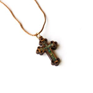 Genuine Olive Wood Mother of Pearl Cross