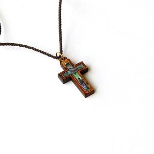 Genuine Olive Wood Mother of Pearl Cross