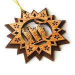 Christmas Decoration With Three Wise Men On Olive Wood From Bethlehem