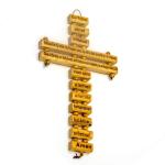 Lord’s Prayer Engraved On Olive Wood Cross Made In The Holy Land