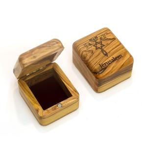 Messianic Seal Of Jerusalem Olive Wood Jewelry Box- Grafted In