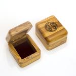 Olive Wood Jewelry Box With Jerusalem Cross
