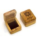 Olive Wood Box With Star Of David From Jerusalem