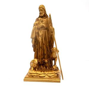 Jesus “The Good Shepherd” Statue Carved In Bethlehem