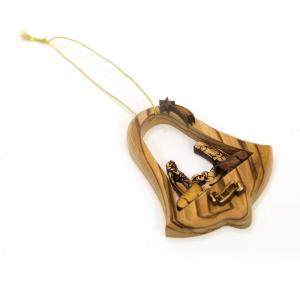 Bell Shaped Manger Scene Christmas Ornament From Bethlehem