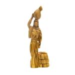 Samaritan Woman At The Well Hand Carved Olive Wood Figurine