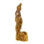 Samaritan Woman At The Well Hand Carved Olive Wood Figurine