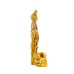 Samaritan Woman At The Well Hand Carved Olive Wood Figurine
