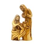 Olive Wood Faceless Holy Family With Star Of Bethlehem