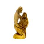 Abstract Kneeling Holy Family Handmade From Grade A Olive Wood