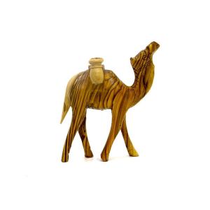 Olive Wood Camel Carrying A Pair of Water Jars From Jerusalem