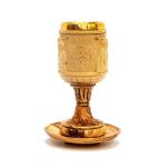Communion Cup With LORD’S Supper Engraving From Olive Wood