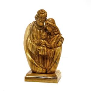 The Holy Family Hand Carved From Olive Wood In Bethlehem