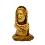 Olive Wood Bust Sculpture Of Jesus