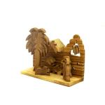 Nativity Church Scene Ornament Made From Olive Wood In Bethlehem