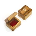 Olive Wood Jewelry Box Featuring A Mother Of Pearl Star Of David