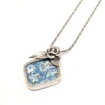 Roman Glass Pendant with Sterling Silver