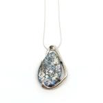 Unique Roman Glass Pendant In A Creative Silver Frame