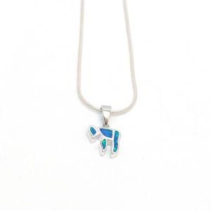 Chai Pendant With Opal And Sterling Silver