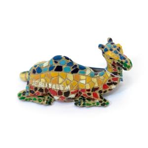 Hand Painted Mosaic Camel From The Holy Land