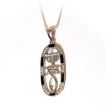 Messianic Seal Of Jerusalem “Grafted In”Pendant In CZ And Blue Enamel