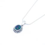 Beautifully designed Oval Eilat Stone Silver Pendant