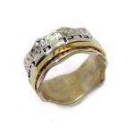 9 K Gold With Sterling Silver “Aaronic Blessing” Ring