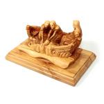 Hand Carved Jesus In The Boat From Olive Wood