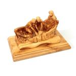 Hand Carved Jesus In The Boat From Olive Wood