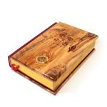Holy Bible In Olive Wood Cover With Jerusalem Cross And Earth