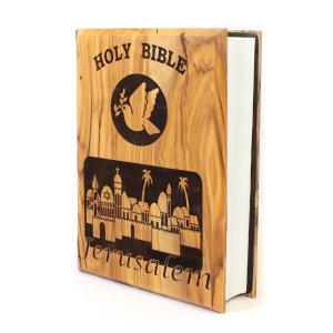 King James Version Holy Bible With Olive Wood Cover From Jerusalem