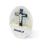 Jesus On The Cross Made From Mother Of Pearl In Jerusalem