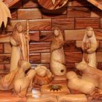 Olive Wood Musical Faceless Nativity Creche From Bethlehem