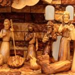 Nativity Scene With Detailed Figures From Bethlehem Olive Wood