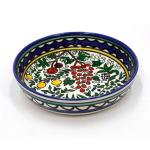Hand Painted Armenian Ceramic Bowl Seven Species of Israel