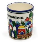 Hand Painted Ceramic Jerusalem Mug