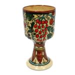 Seven Species Wine Glass From Hand Painted Ceramics