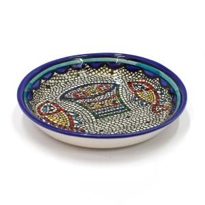Handmade Armenian Ceramic Bowl With Tabgha From Jerusalem