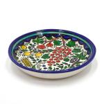 Hand Painted Armenian Ceramic Bowl With Seven Species Of Israel