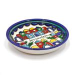 Armenian Ceramics Hand Painted Bowl Jerusalem Design