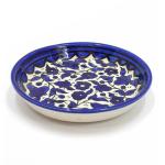 Dark Blue Flowers Hand Painted Ceramic Bowl