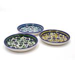 Armenian Ceramic Set Of Three Hand Painted Bowls With Flowers