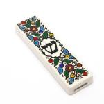 Mezuzah In Armenian Ceramic Handmade From Jerusalem
