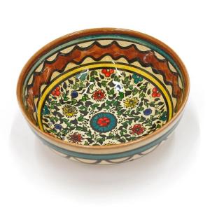 Floral Design Armenian Ceramic Small Bowl From Isarel