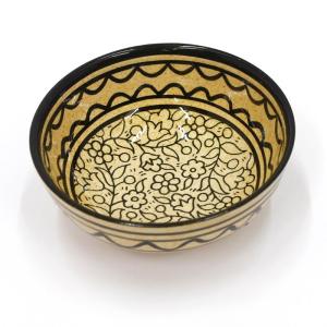 Armenian Ceramic ‘black And Beige’ Small Bowl Handmade