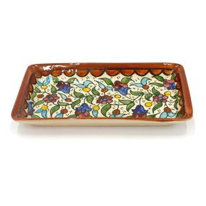 Hand Painted Armenian Ceramic Dish With Flowers
