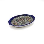 Hand Painted Armenian Ceramic Dish With Tabgha Mosaic ‘Loaves And Fishes’
