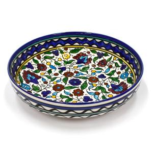 Armenian Ceramic Bowl Hand Painted Floral Motif