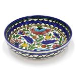 Hand Painted Ceramic Bowl With Colorful Floral Design