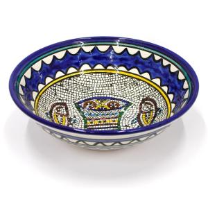 Hand Painted Armenian Ceramic Deep Bowl – Tabgha Mosaic